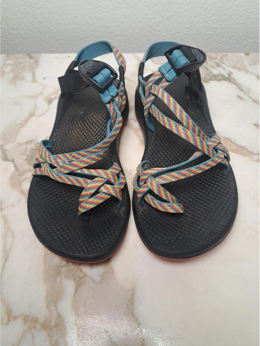 Chaco ZX2 Multi-color Fabric Slip-on Womens US 7.5 Trail Hiking Sandals Shoes